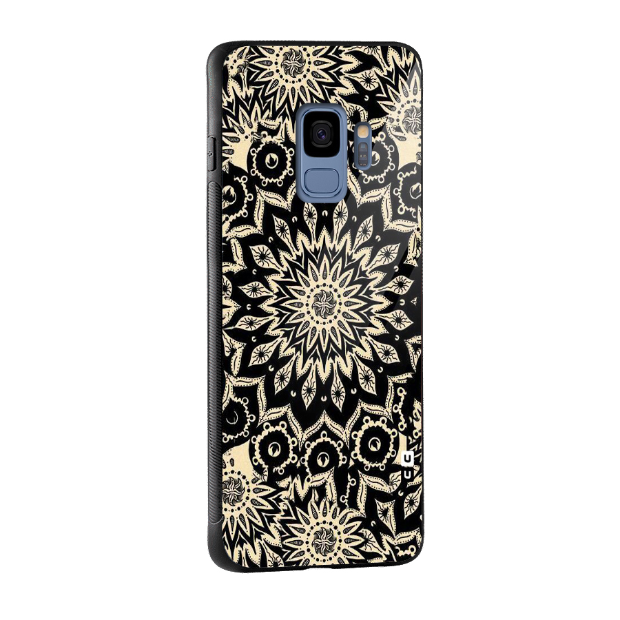 Golden Mandala Glass Back Case for Galaxy S9