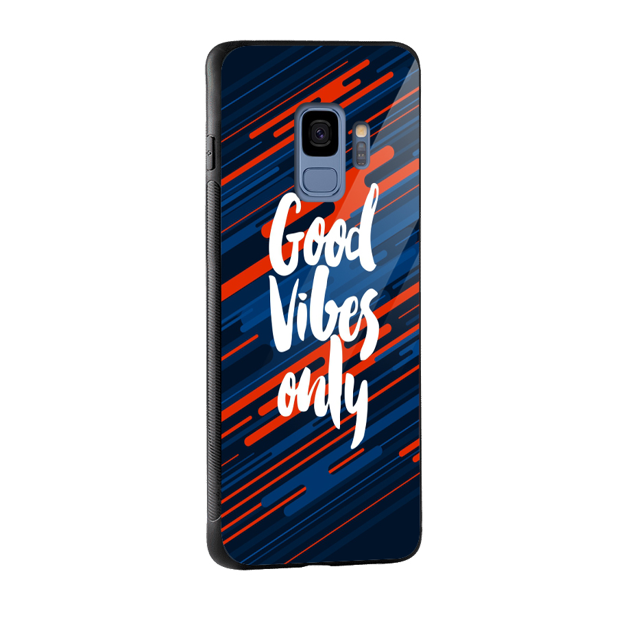 Good Vibes Only Glass Back Case for Galaxy S9