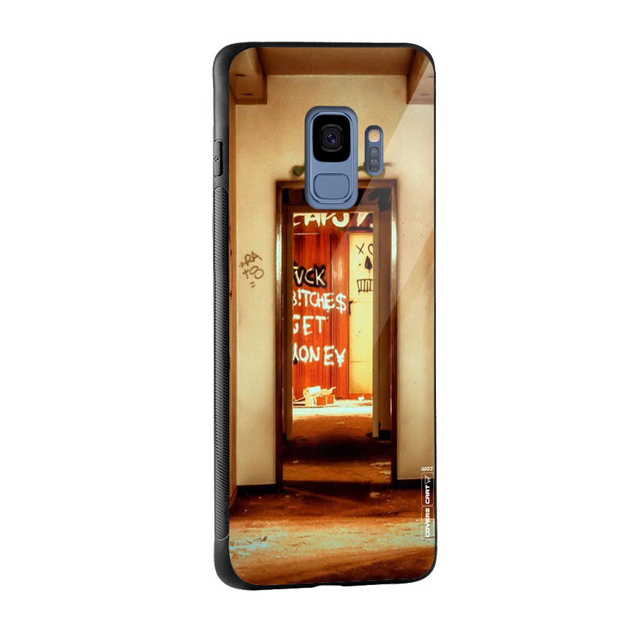 Grafitty Door Glass Back Case for Galaxy S9