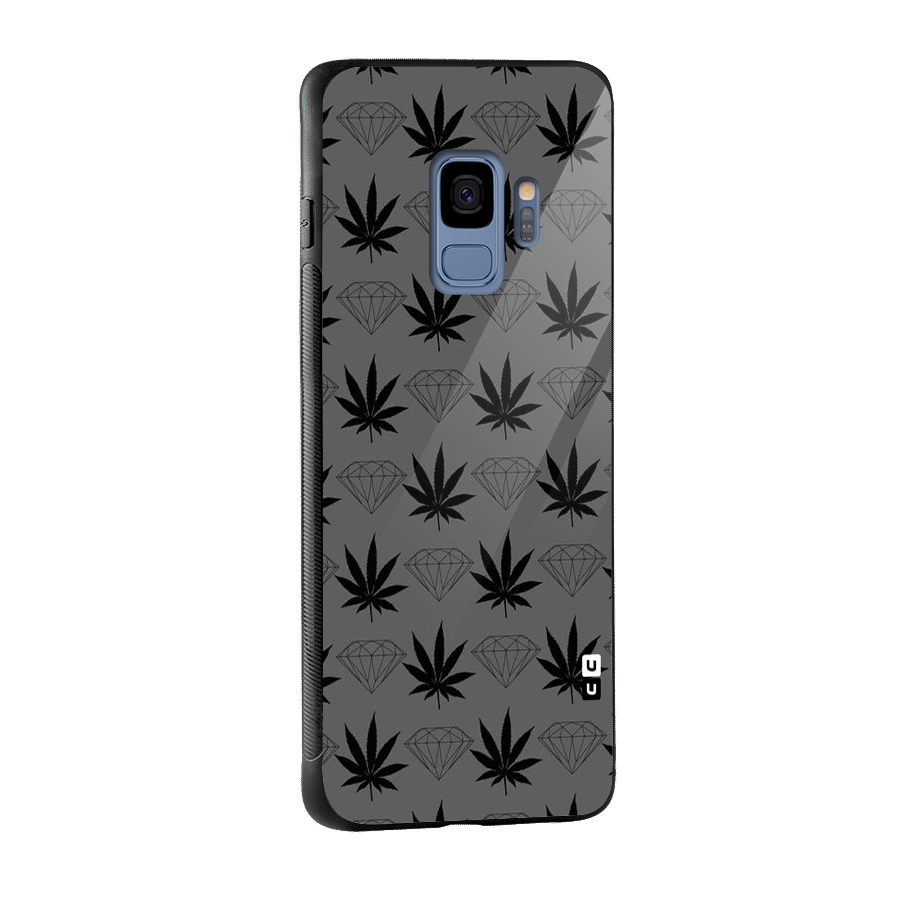 Grass Diamond Glass Back Case for Galaxy S9