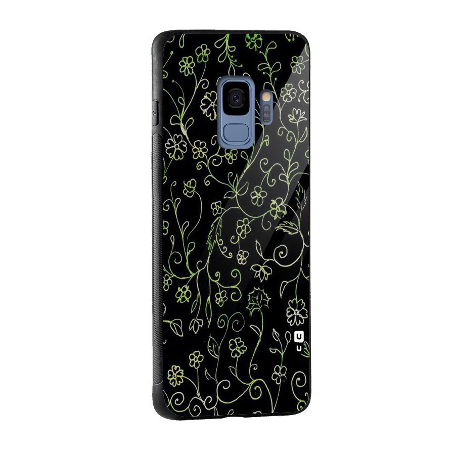 Green Leaves Glass Back Case for Galaxy S9