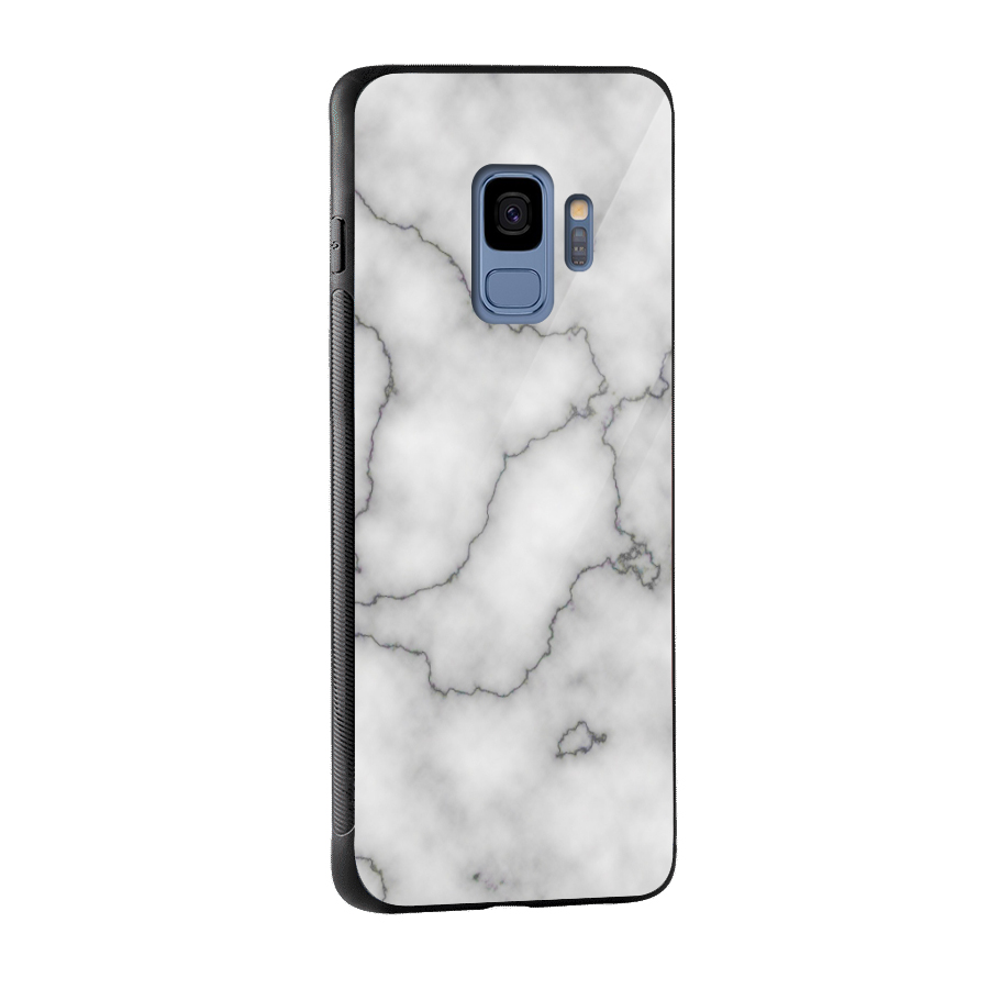 Grey Marble Glass Back Case for Galaxy S9