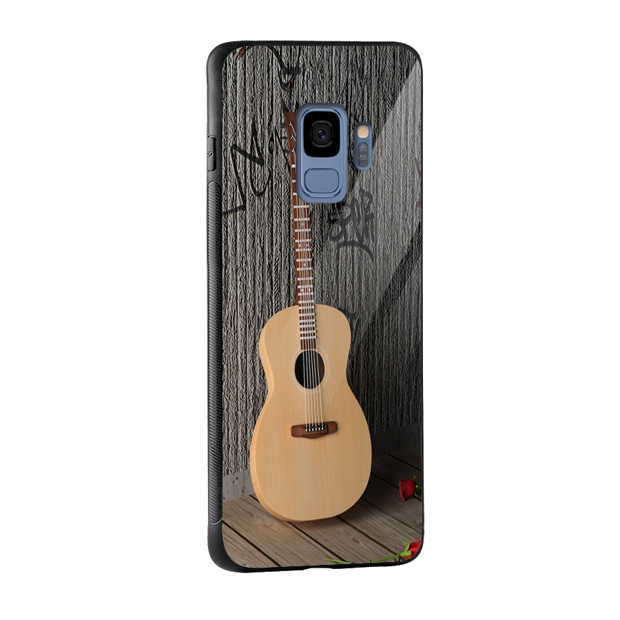Guitar Classic Glass Back Case for Galaxy S9