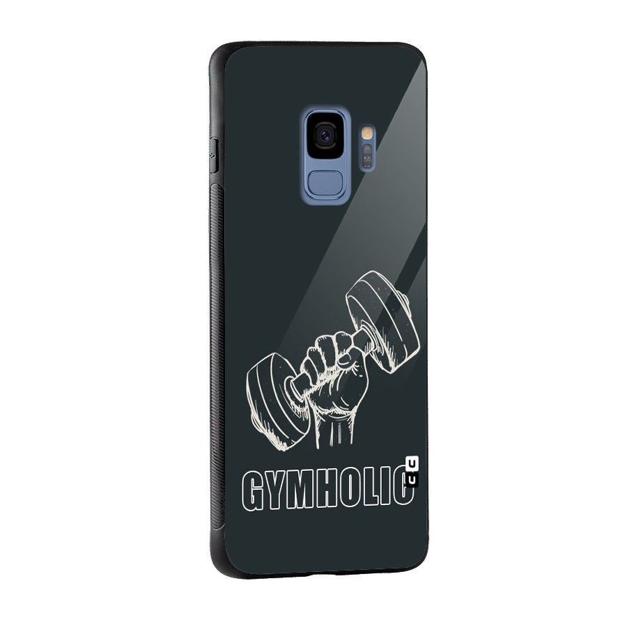 Gymholic Design Glass Back Case for Galaxy S9