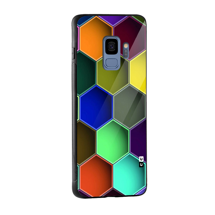 Hexagonal Palette Glass Back Case for Galaxy S9