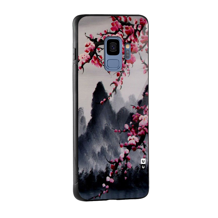 Hills And Blossoms Glass Back Case for Galaxy S9