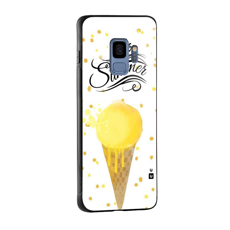 Ice Cream Summer Glass Back Case for Galaxy S9