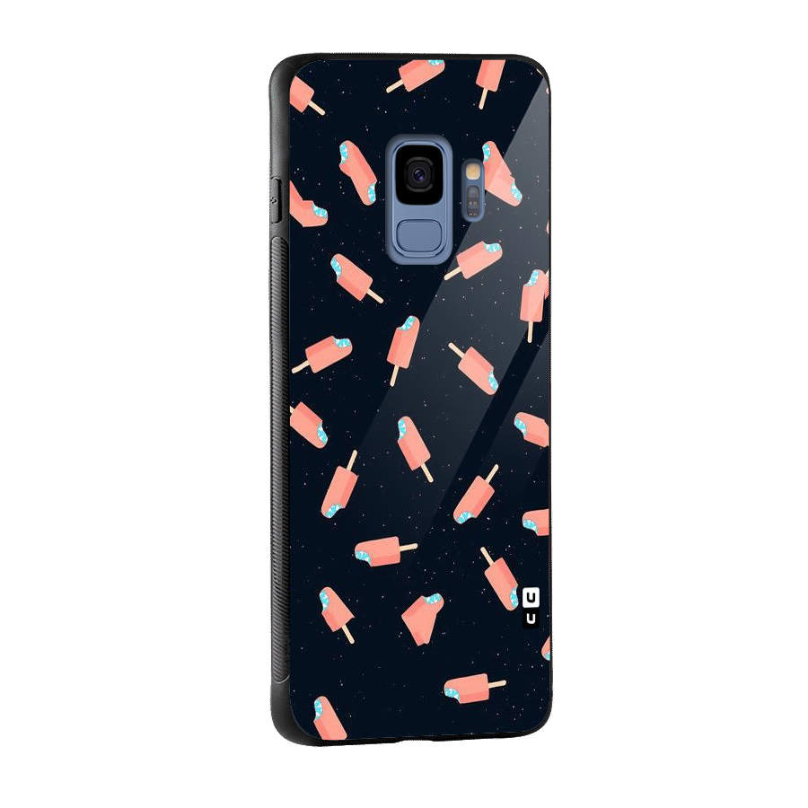 Icy Pattern Glass Back Case for Galaxy S9