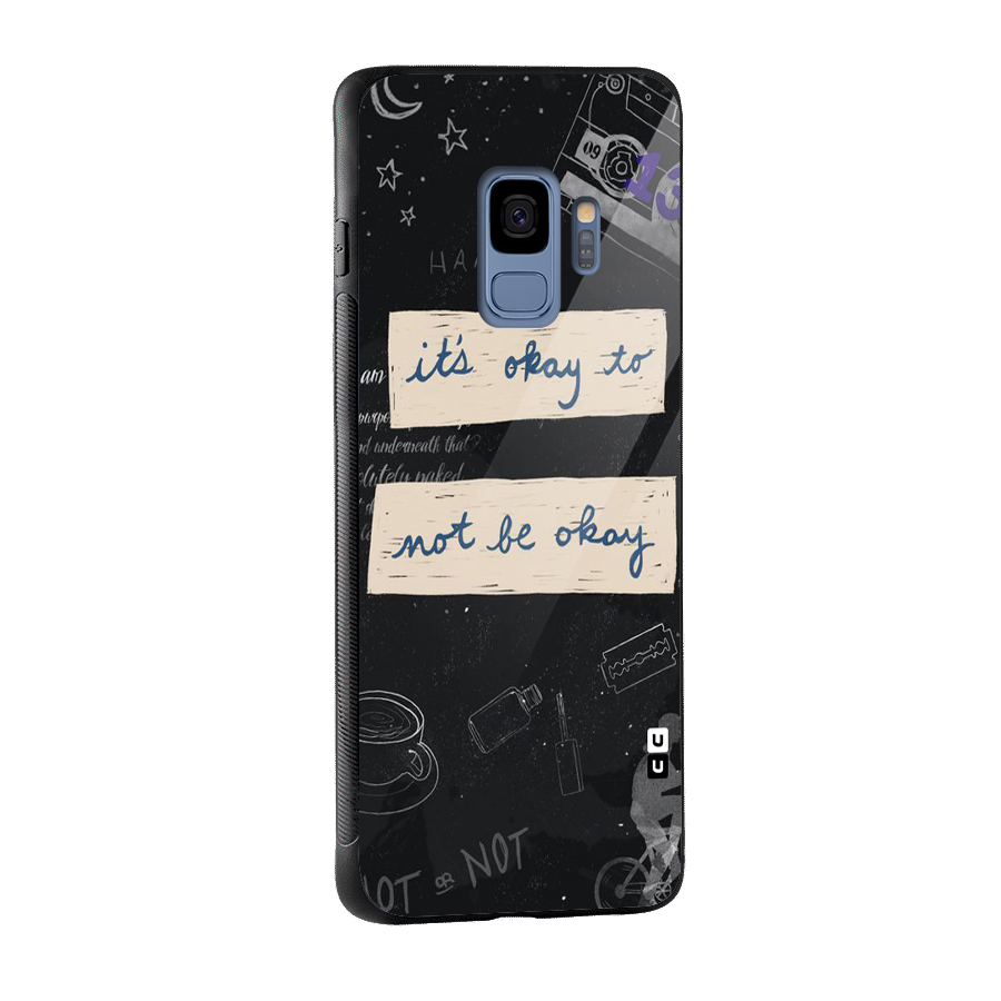 Its Okay Glass Back Case for Galaxy S9