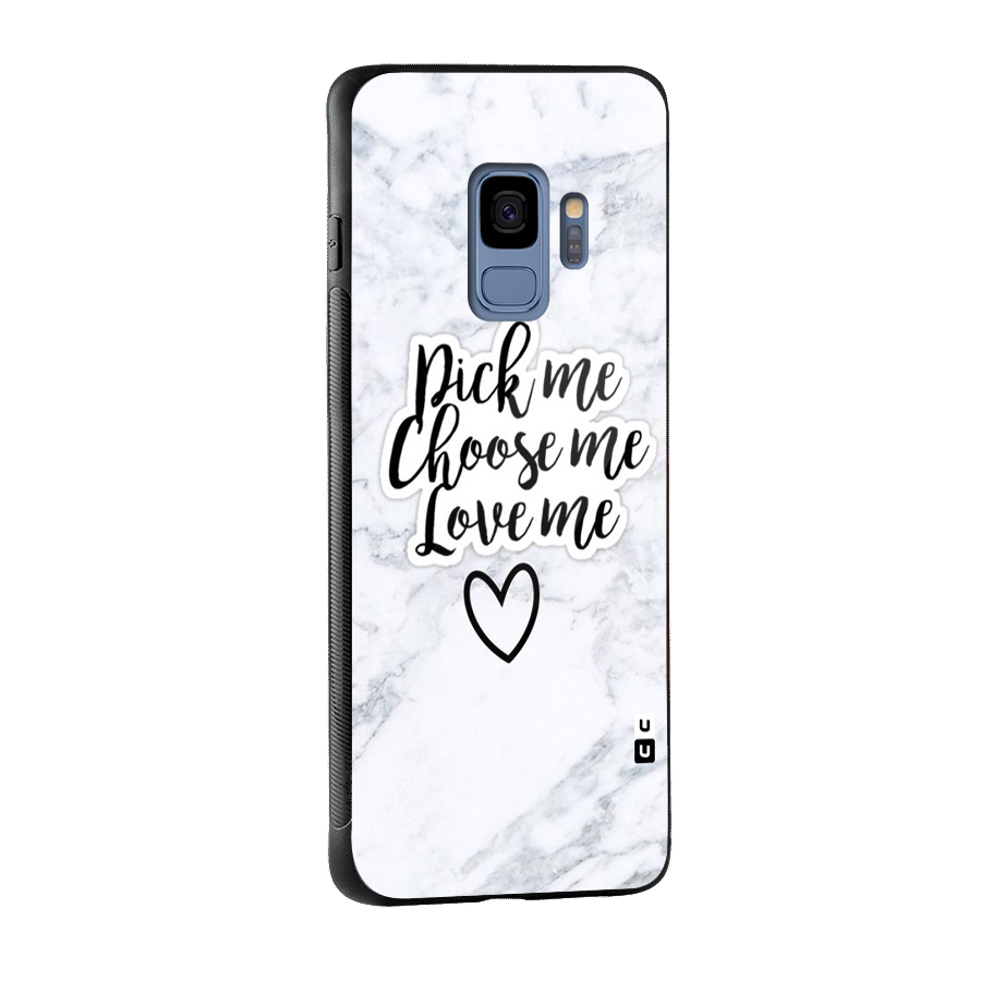 Just Me Glass Back Case for Galaxy S9