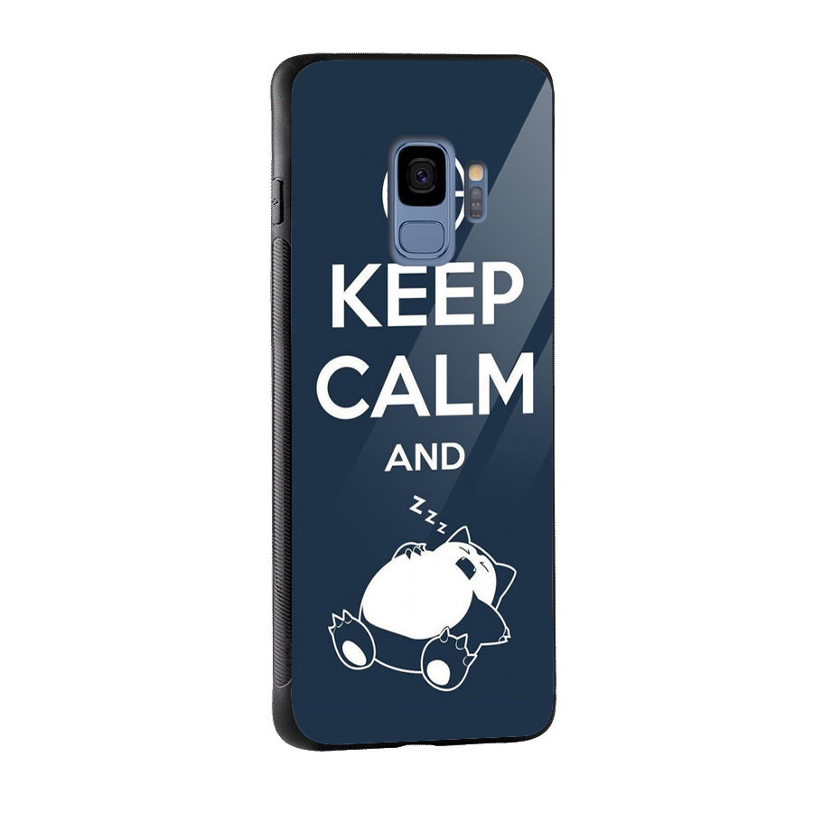 Keep Calm and Sleep Glass Back Case for Galaxy S9