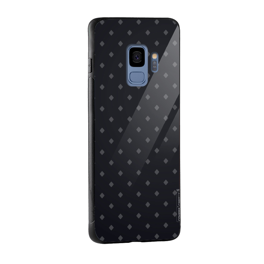 Lavish Diamond Pattern Glass Back Case for Galaxy S9