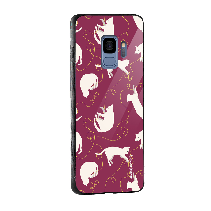Lazy Kitty Glass Back Case for Galaxy S9