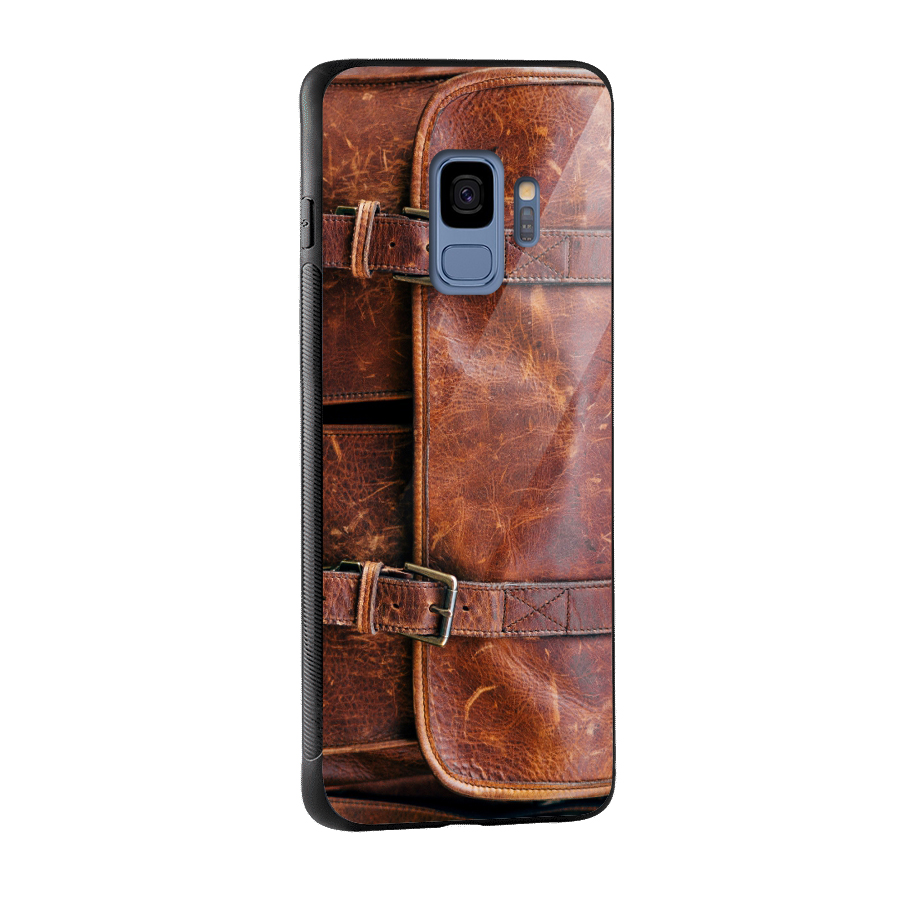 Bag Design (Printed) Glass Back Case for Galaxy S9