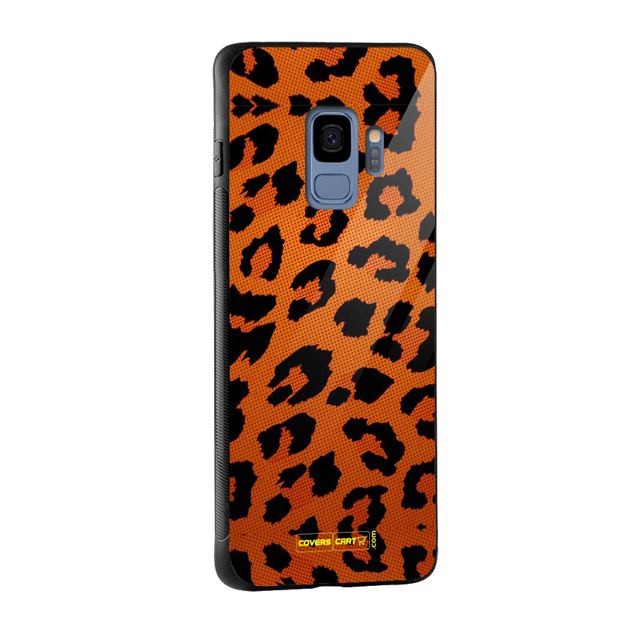 Leopard Glass Back Case for Galaxy S9