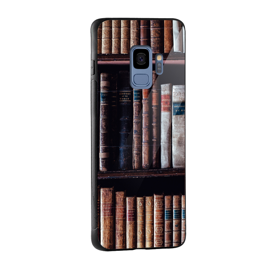 Library Love Glass Back Case for Galaxy S9