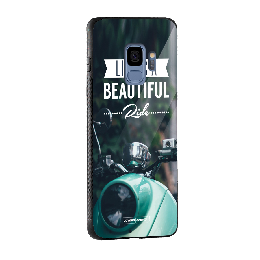 Life is a Beautiful Ride Glass Back Case for Galaxy S9