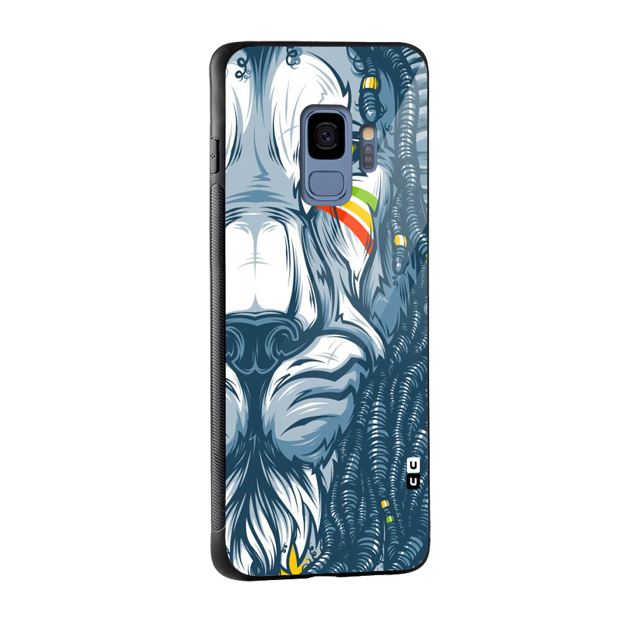 Lionic Face Glass Back Case for Galaxy S9
