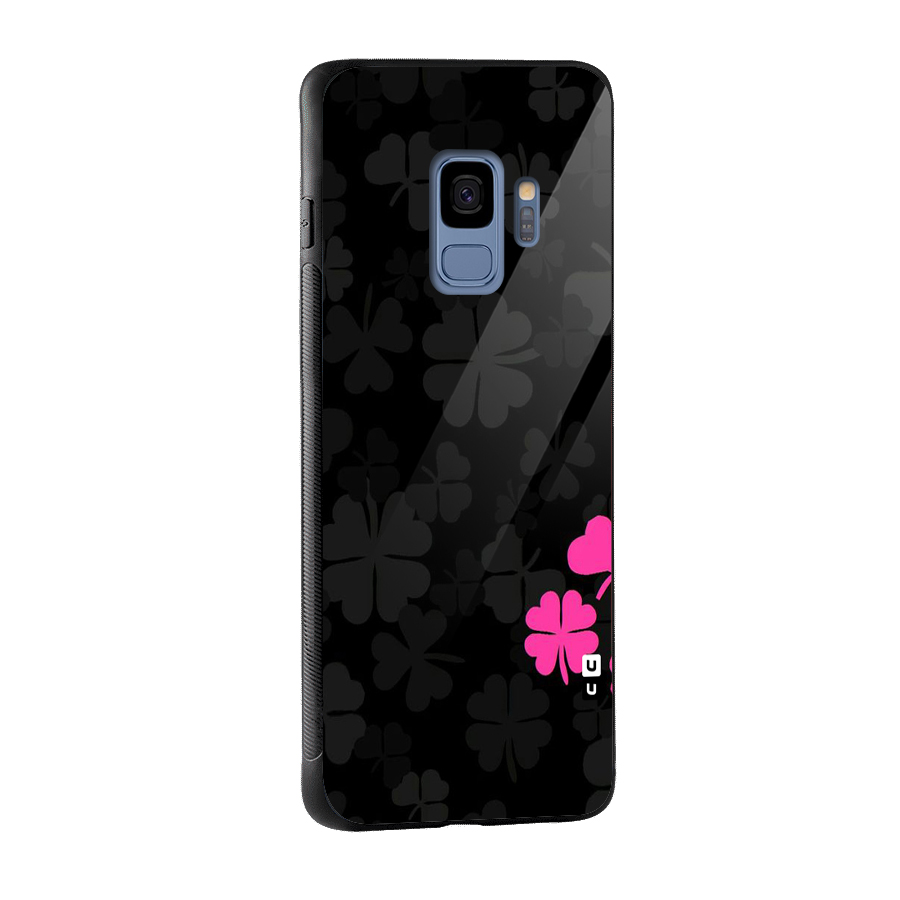 Little Pink Flower Glass Back Case for Galaxy S9