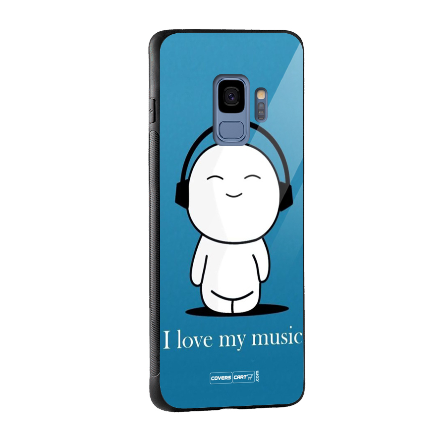Love for Music Glass Back Case for Galaxy S9