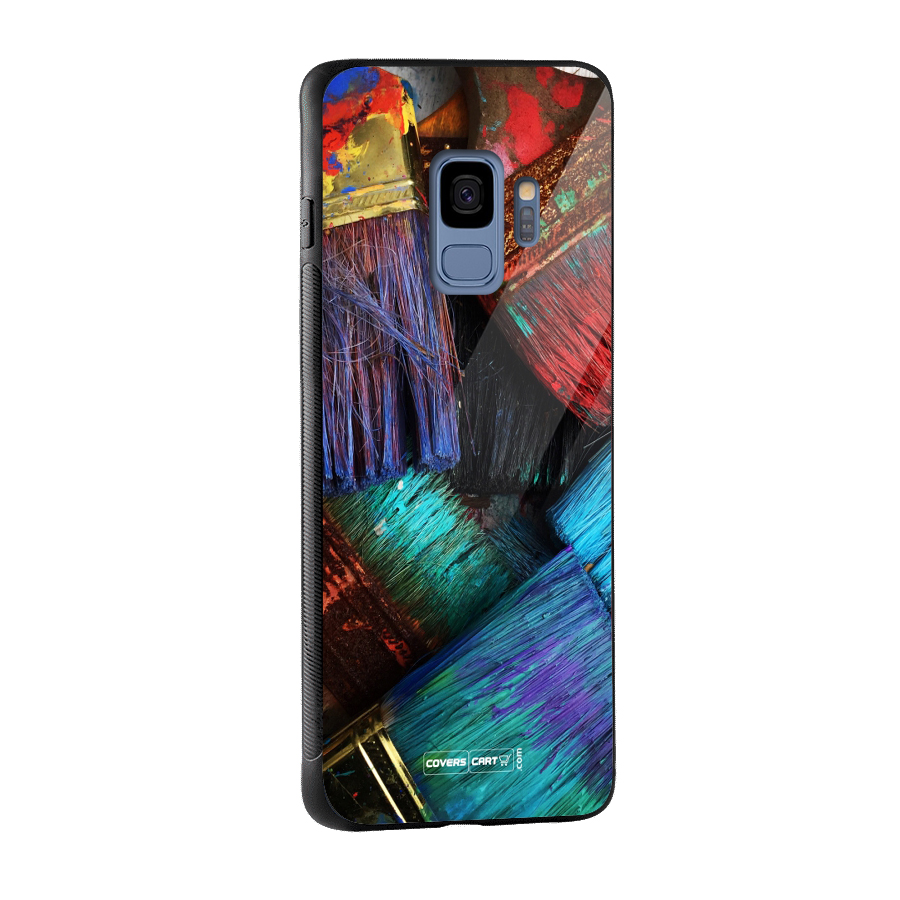 Magic Brushes Glass Back Case for Galaxy S9