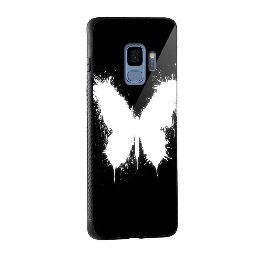 Magic Butterfly Glass Back Case for Galaxy S9