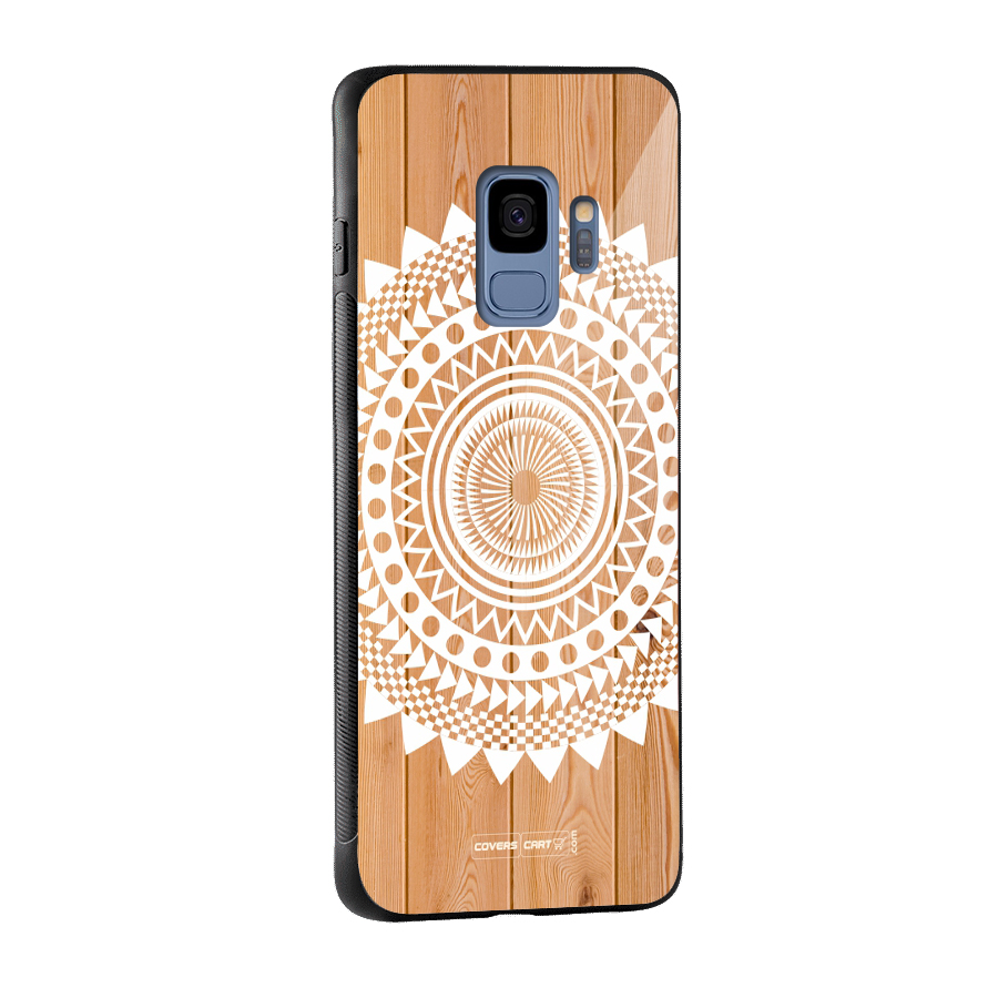 Mandala Design Glass Back Case for Galaxy S9