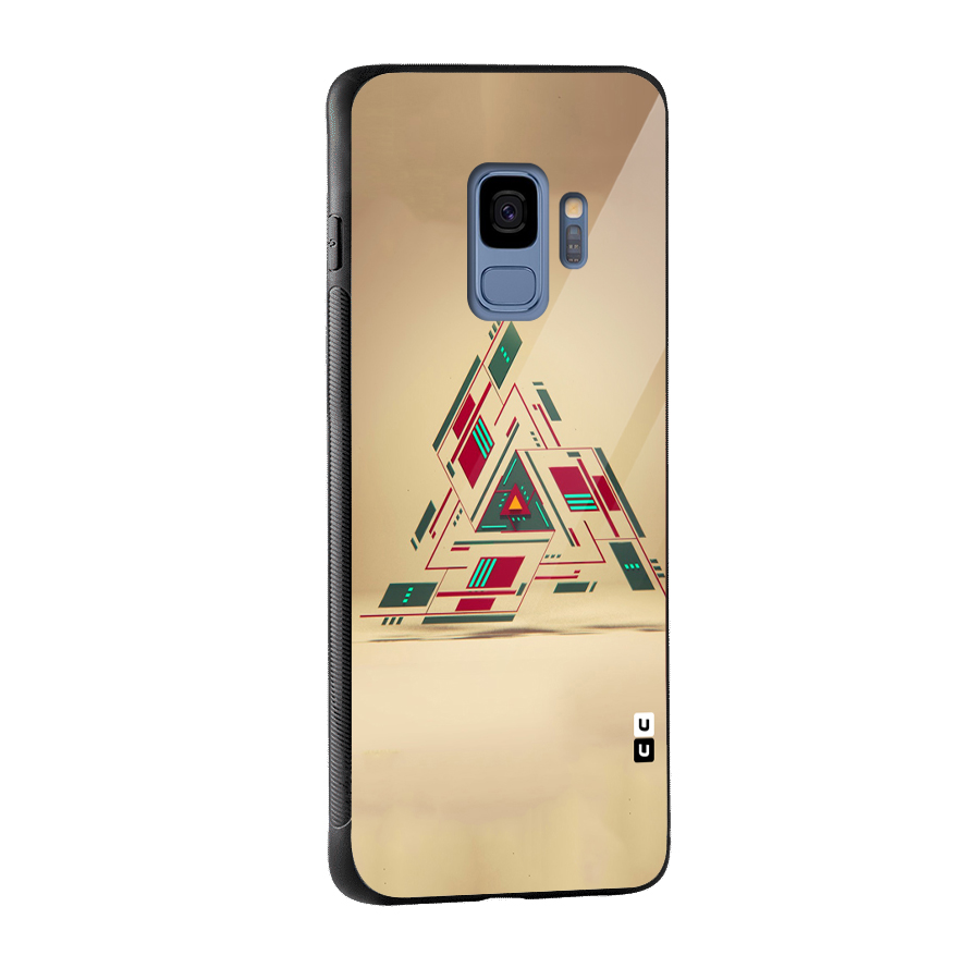 Maze Triangle Glass Back Case for Galaxy S9
