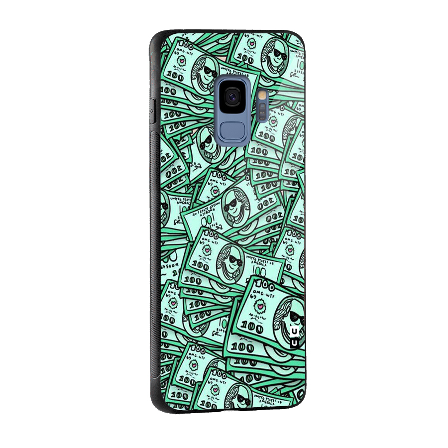 Money Swag Glass Back Case for Galaxy S9