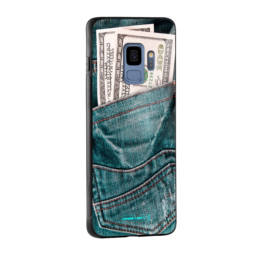 Money in Jeans Glass Back Case for Galaxy S9