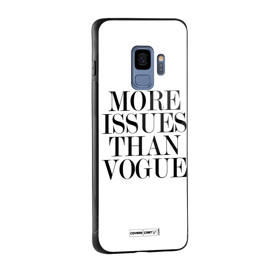 More Issues than Vogue (White) Glass Back Case for Galaxy S9