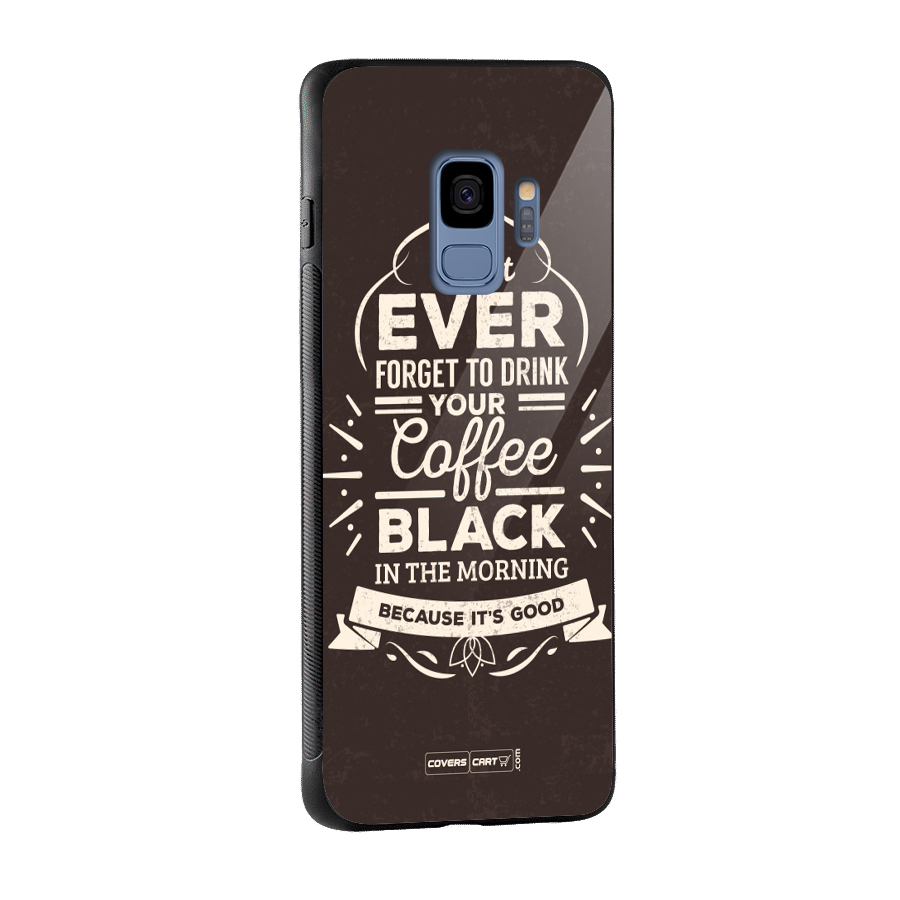 Morning Coffee Love Glass Back Case for Galaxy S9