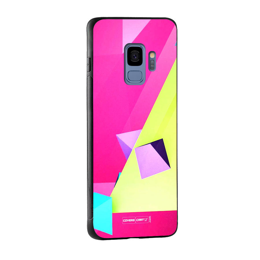 Motion Triangles Glass Back Case for Galaxy S9