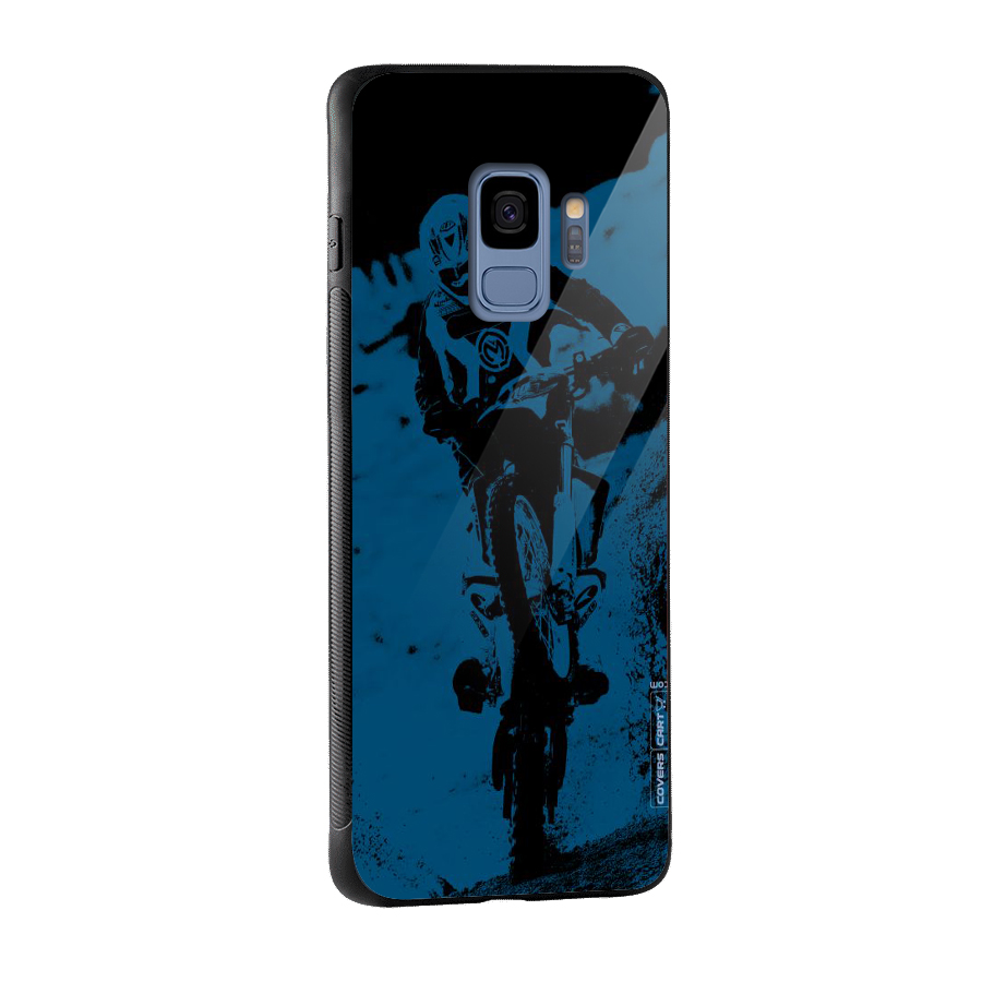 Moto Combat Glass Back Case for Galaxy S9