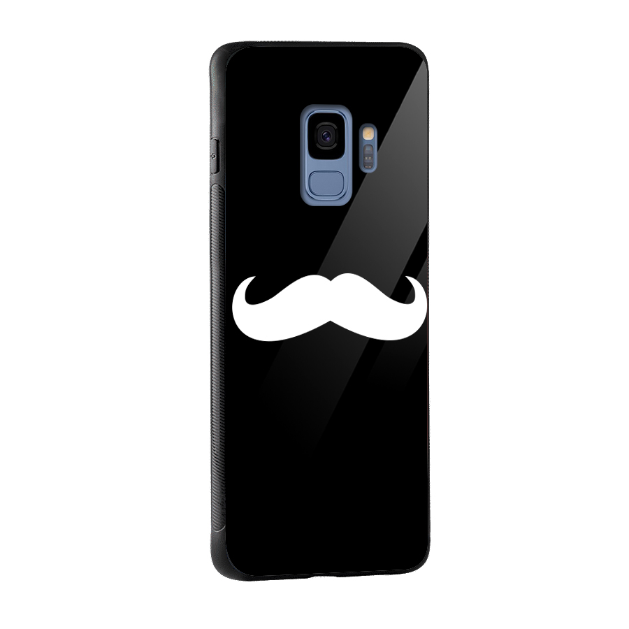 Moustache Love Glass Back Case for Galaxy S9