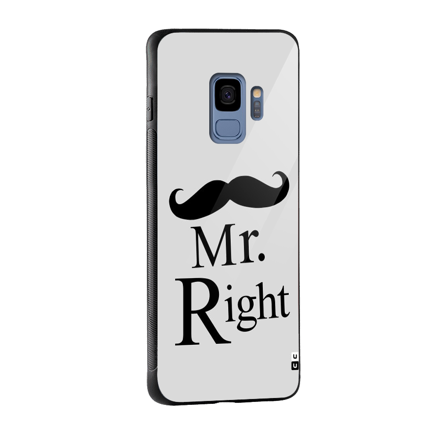 Mr. Right. Glass Back Case for Galaxy S9