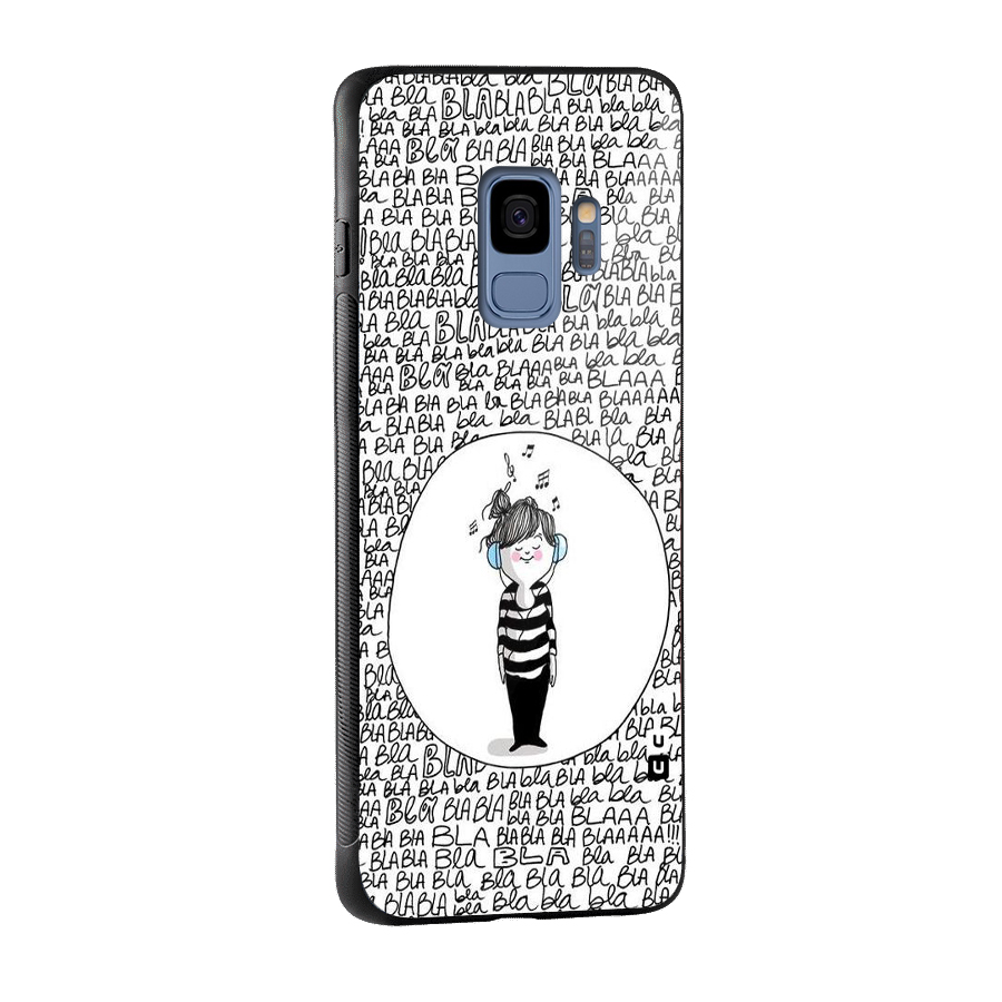 Music And Bla Bla Glass Back Case for Galaxy S9