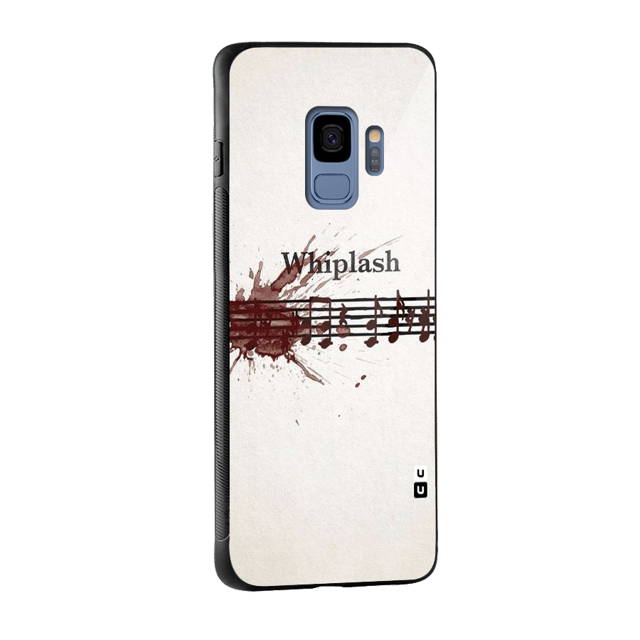 Music Notes Splash Glass Back Case for Galaxy S9