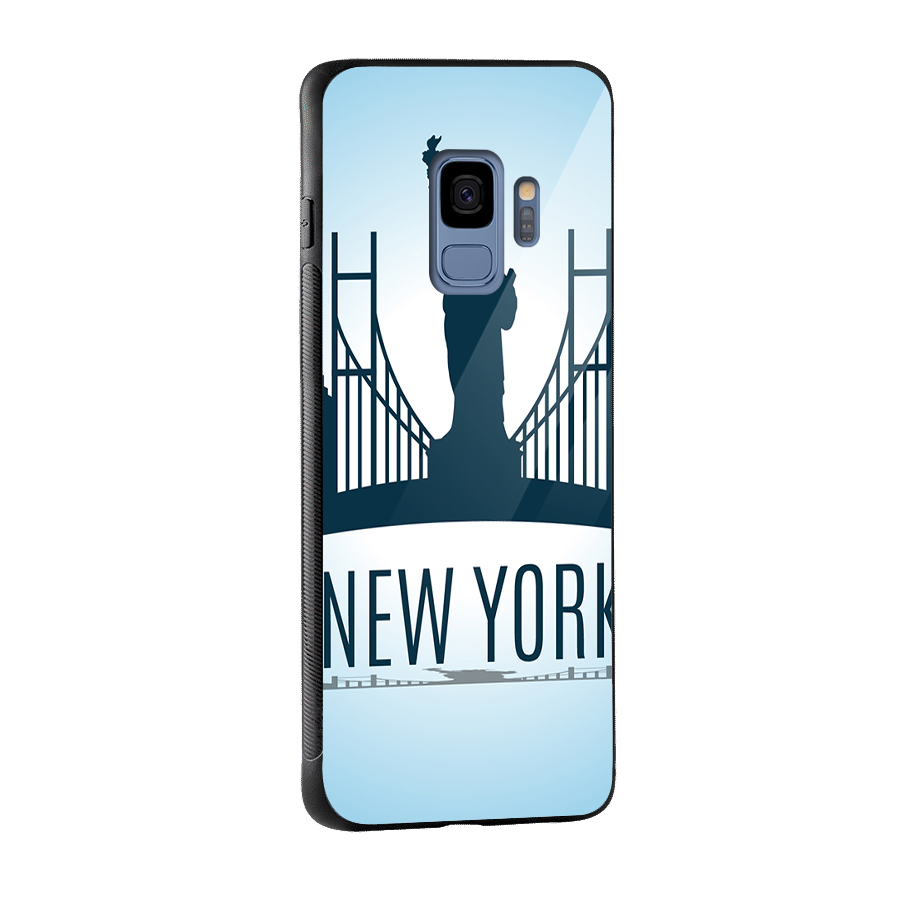 New York Skyline Glass Back Case for Galaxy S9