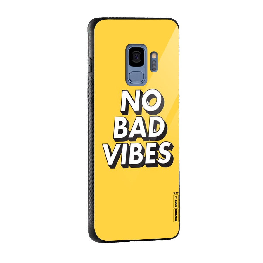 No Bad Vibes Glass Back Case for Galaxy S9