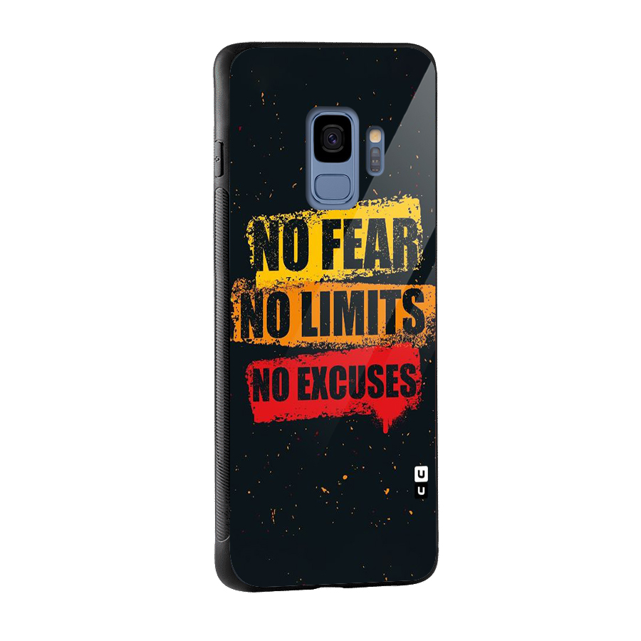 No Fear No Limits Glass Back Case for Galaxy S9