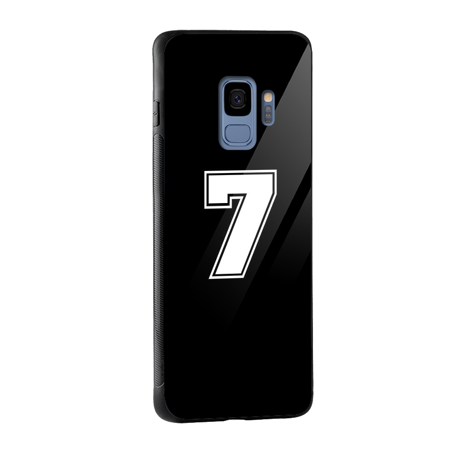 Number 7 Glass Back Case for Galaxy S9
