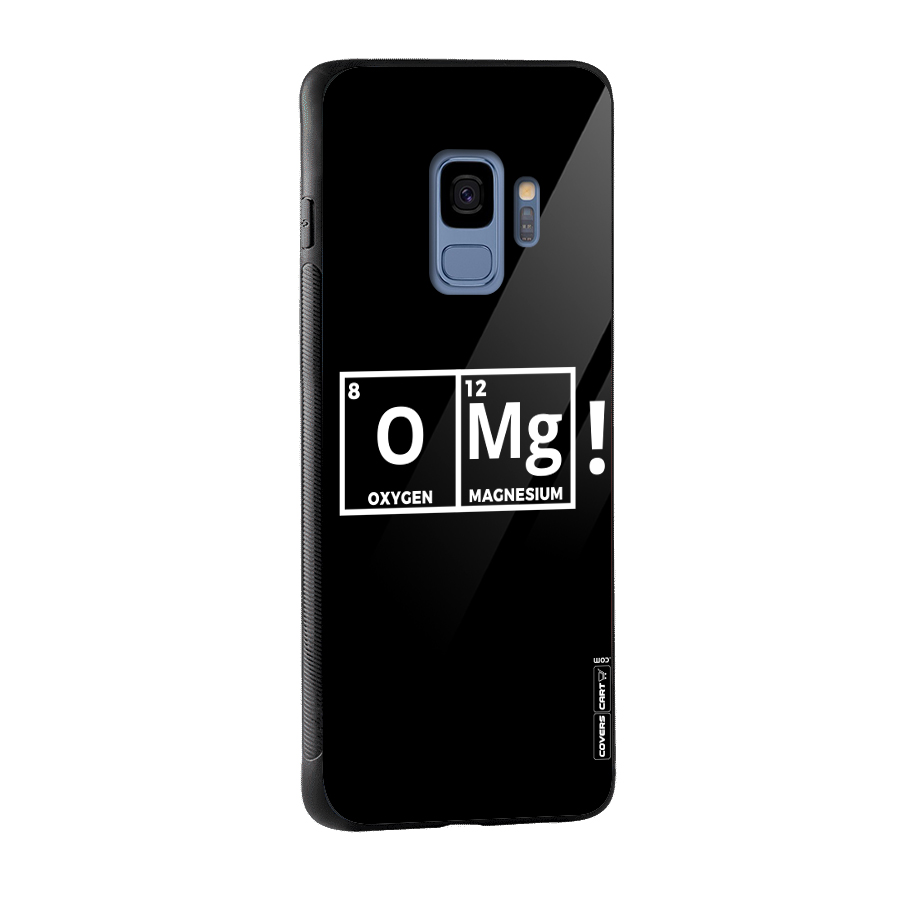 OMG Chemistry Pun Glass Back Case for Galaxy S9