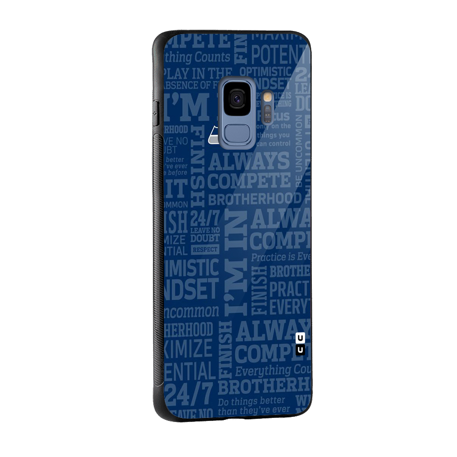 Optimistic Blue Glass Back Case for Galaxy S9