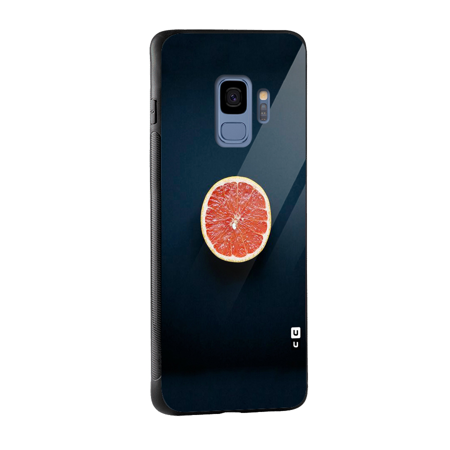 Orange Design Glass Back Case for Galaxy S9