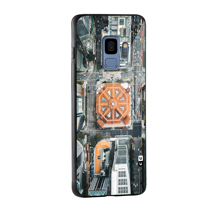 Orange Dome Glass Back Case for Galaxy S9