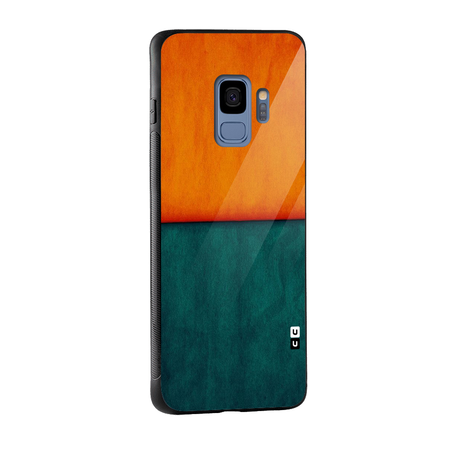 Orange Green Shade Glass Back Case for Galaxy S9