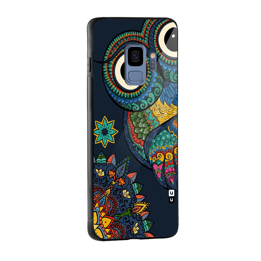Owl Eyes Glass Back Case for Galaxy S9