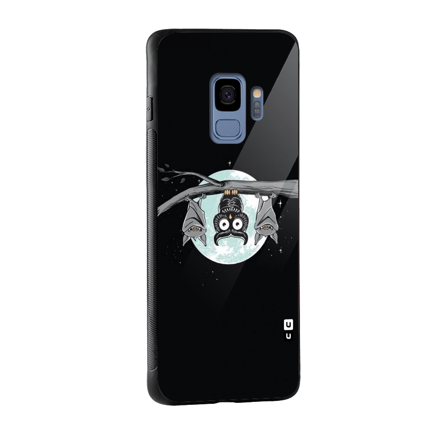 Owl Hanging Glass Back Case for Galaxy S9