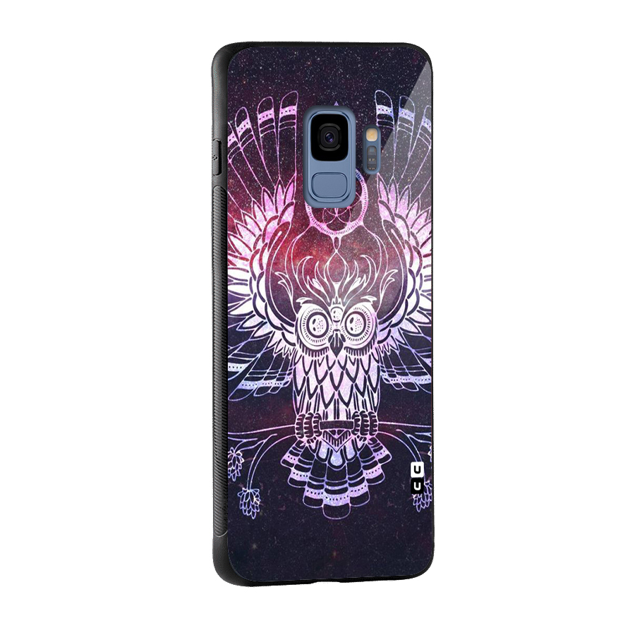 Owl Quirk Swag Glass Back Case for Galaxy S9